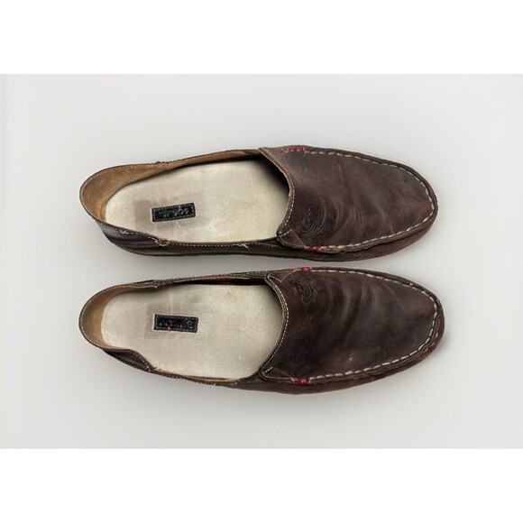 OluKai Women's Nohea Nubuck Leather Loafers Slip On Shoes Brown Flat SIZE 10 - Picture 6 of 14